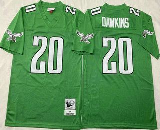 Men's Philadelphia Eagles #20 Brian Dawkins Kelly Green 2004 Throwback Jersey