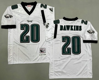 Men's Philadelphia Eagles #20 Brian Dawkins White 2004 Throwback Jersey