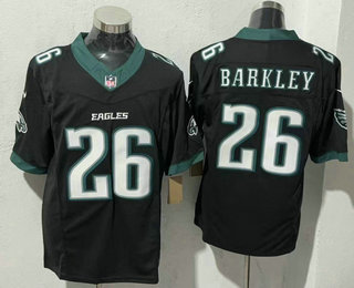 Men's Philadelphia Eagles #26 Saquon Barkley Limited Black FUSE Vapor Jersey