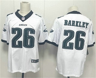 Men's Philadelphia Eagles #26 Saquon Barkley White 2024 New Vapor Untouchable Limited Stitched Jersey