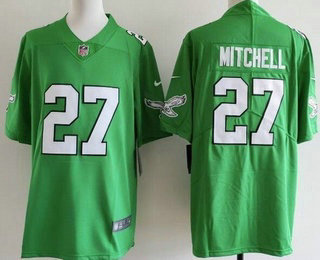 Men's Philadelphia Eagles #27 Quinyon Mitchell Limited Kelly Green Vapor Jersey