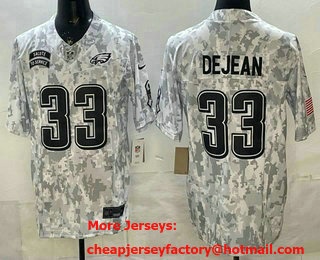 Men's Philadelphia Eagles #33 Cooper DeJean Limited Arctic Camo 2024 Salute to Service Jersey