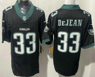 Men's Philadelphia Eagles #33 Cooper DeJean Limited Black FUSE Vapor Jersey