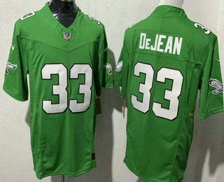 Men's Philadelphia Eagles #33 Cooper DeJean Limited Kelly Green FUSE Vapor Jersey