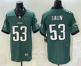 Men's Philadelphia Eagles #53 Zack Baun Limited Midnight Green Vapor Jersey