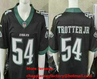 Men's Philadelphia Eagles #54 Jeremiah Trotter Jr Limited Black Vapor Jersey
