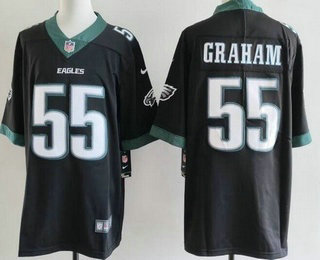 Men's Philadelphia Eagles #55 Brandon Graham Limited Black Vapor Jersey
