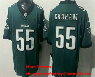 Men's Philadelphia Eagles #55 Brandon Graham Limited Midnight Green FUSE Jersey