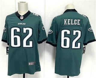 Men's Philadelphia Eagles #62 Jason Kelce Green 2024 New Vapor Untouchable Limited Stitched Jersey