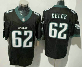 Men's Philadelphia Eagles #62 Jason Kelce Limited Black FUSE Vapor Jersey