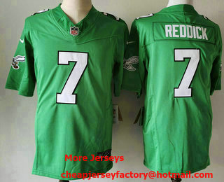 Men's Philadelphia Eagles #7 Haason Reddick Green Alternate FUSE Vapor Limited Stitched Jersey