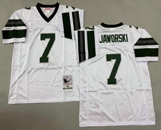 Men's Philadelphia Eagles #7 Ron Jaworski White With Black 1980 Throwback Jersey