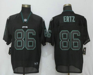 Men's Philadelphia Eagles #86 Zach Ertz Lights Out Black Stitched NFL Nike Elite Jersey