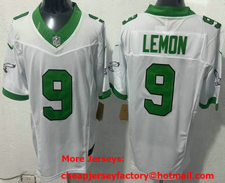 Men's Philadelphia Eagles #9 Makai Lemon Limited White Alternate FUSE Vapor Jersey