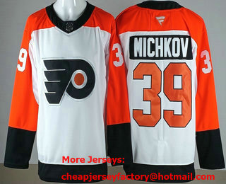 Men's Philadelphia Flyers #39 Matvei Michkov White Authentic Jersey