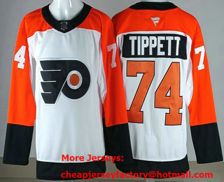 Men's Philadelphia Flyers #74 Owen Tippett White Authentic Jersey