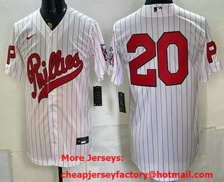 Men's Philadelphia Phillies #20 Mike Schmidt White 2026 Field of Dreams Stadium Stitched Jersey