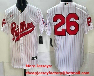 Men's Philadelphia Phillies #26 Chase Utley White 2026 Field of Dreams Stadium Stitched Jersey