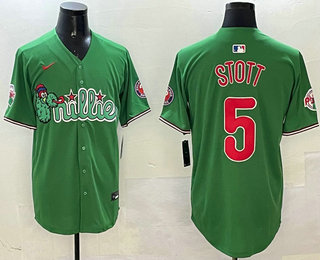 Men's Philadelphia Phillies #5 Bryson Stott Green Fashion Cool Base Jersey