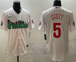 Men's Philadelphia Phillies #5 Bryson Stott White Fashion Cool Base Jersey