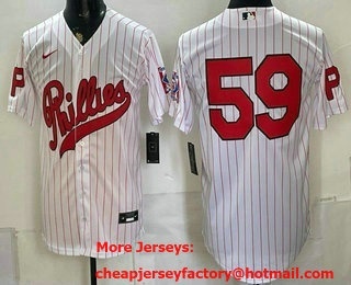 Men's Philadelphia Phillies #59 Jhoan Duran White 2026 Field of Dreams Stadium Stitched Jersey
