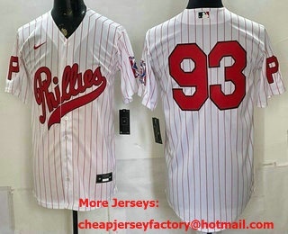 Men's Philadelphia Phillies #93 Jason Elwell White 2026 Field of Dreams Stadium Stitched Jersey