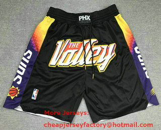 Men's Phoenix Suns Black 2022 City Edition Swingman Stitched Shors