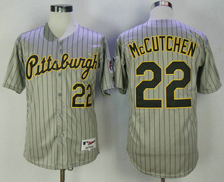 Men's Pittsburgh Pirates #22 Andrew McCutchen Gray 1997 Throwback Turn Back The Clock MLB Collection Jersey