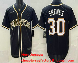 Men's Pittsburgh Pirates #30 Paul Skenes 2026 Black Fashion Cool Base Jersey