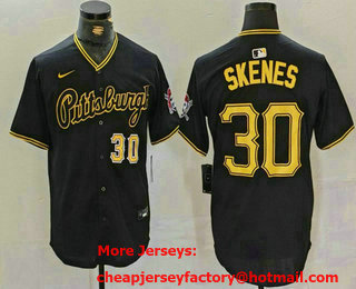 Men's Pittsburgh Pirates #30 Paul Skenes Black Limited Jersey
