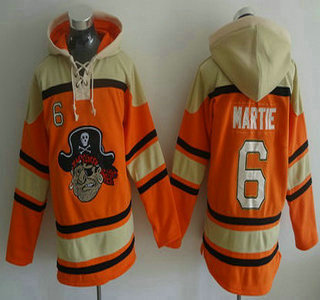 Men's Pittsburgh Pirates #6 Starling Marte Orange MLB Baseball Hoodie