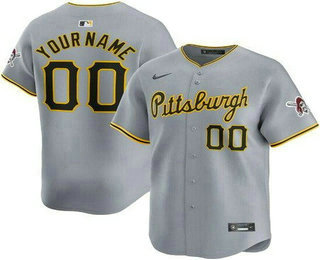 Men's Pittsburgh Pirates Customized Gray Limited Jersey