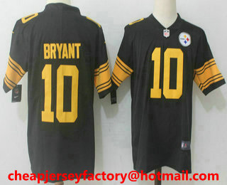 Men's Pittsburgh Steelers #10 Martavis Bryant Black 2016 Color Rush Stitched NFL Nike Limited Jersey