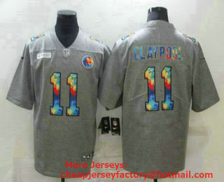 Men's Pittsburgh Steelers #11 Chase Claypool 2020 Grey Crucial Catch Limited Stitched NFL Jersey