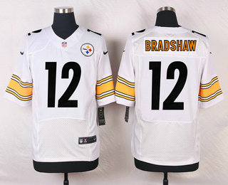 Men's Pittsburgh Steelers #12 Terry Bradshaw White Retired Player NFL Nike Elite Jersey