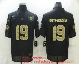 Men's Pittsburgh Steelers #19 JuJu Smith-Schuster Black Camo 2020 Salute To Service Stitched NFL Nike Limited Jersey