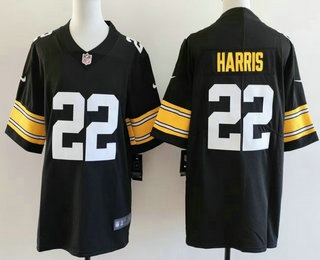 Men's Pittsburgh Steelers #22 Najee Harris Limited Black Alternate Vapor Untouchable Jersey