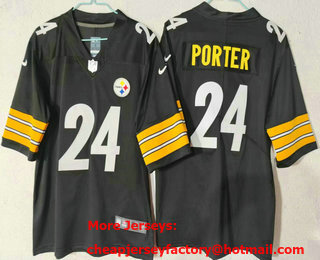 Men's Pittsburgh Steelers #24 Benny Snell Jr. Black 2017 Vapor Untouchable Stitched NFL Nike Limited Jersey