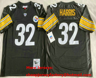 Men's Pittsburgh Steelers #32 Franco Harris Black 1978 Throwback Jersey