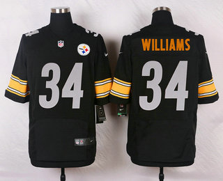 Men's Pittsburgh Steelers #34 DeAngelo Williams Black Team Color Stitched NFL Nike Elite Jersey