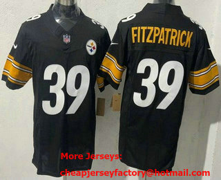 Men's Pittsburgh Steelers #39 Minkah Fitzpatrick Limited Black FUSE Vapor Jersey