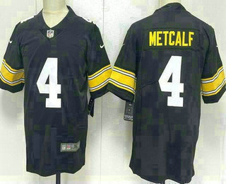Men's Pittsburgh Steelers #4 DK Metcalf Limited Black Alternate Vapor Jersey