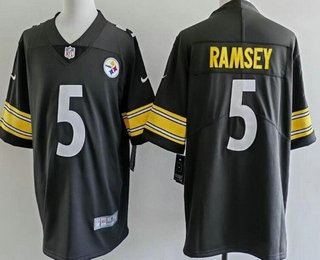 Men's Pittsburgh Steelers #5 Jalen Ramsey Limited Black Vapor Jersey