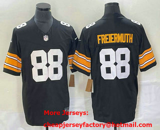 Men's Pittsburgh Steelers #88 Pat Freiermuth Black 2023 FUSE Vapor Limited Stitched Throwback Jersey