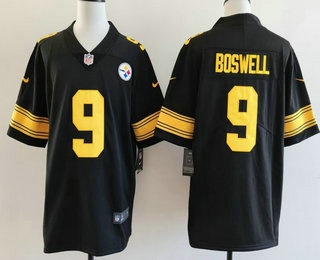 Men's Pittsburgh Steelers #9 Chris Boswell Limited Black Throwback Vapor Jersey