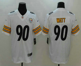 Men's Pittsburgh Steelers #90 T. J. Watt White 2017 Vapor Untouchable Stitched NFL Nike Limited Jersey