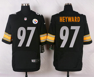 Men's Pittsburgh Steelers #97 Cameron Heyward Black Team Color NFL Nike Elite Jersey