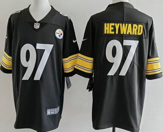 Men's Pittsburgh Steelers #97 Cameron Heyward Limited Black Vapor Jersey