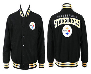 Men's Pittsburgh Steelers Black Stitched Jacket