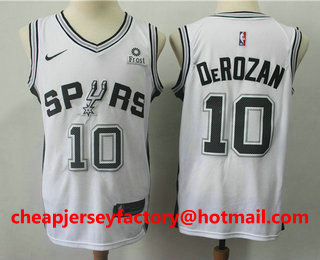 Men's San Antonio Spurs #10 DeMar DeRozan White 2018-2019 Nike Frost Swingman Stitched NBA Jersey